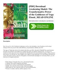 [PDF] Download Awakening Shakti: The Transformative Power of the Goddesses of Yoga Ebook | READ ONLINE