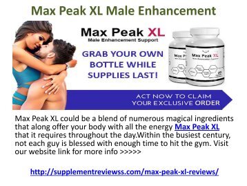 Max Peak XL Male Enhancement