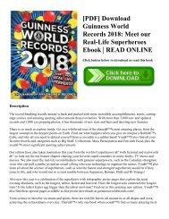 [PDF] Download Guinness World Records 2018: Meet our Real-Life Superheroes Ebook | READ ONLINE