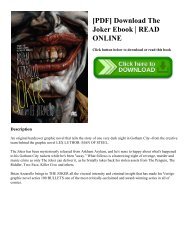 [PDF] Download The Joker Ebook | READ ONLINE