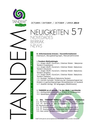 Tandem-Neuigkeiten 57oct14