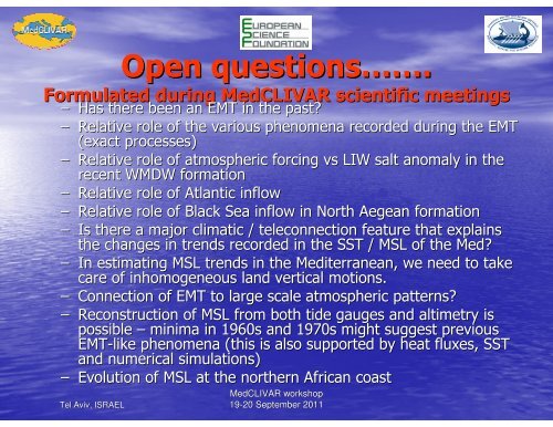 The last 30-year thermohaline variability in the ... - Medclivar