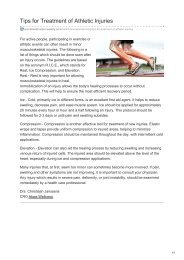 Tips for Treatment of Athletic Injuries