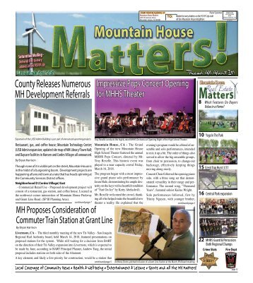 Mountain House Matters - March/Early April 2018