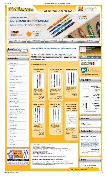 Bic Brand Imprintable Pens