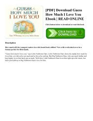 [PDF] Download Guess How Much I Love You Ebook | READ ONLINE