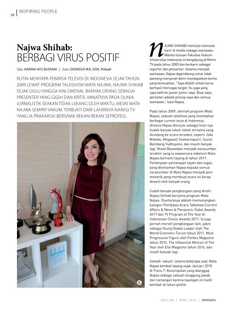 Sriwijaya Magazine April 2018