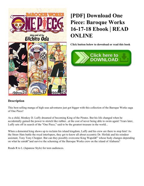 [PDF] Download One Piece: Baroque Works 16-17-18 Ebook | READ ONLINE