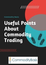 Main Points About Commodity Trading - Commodity Basis