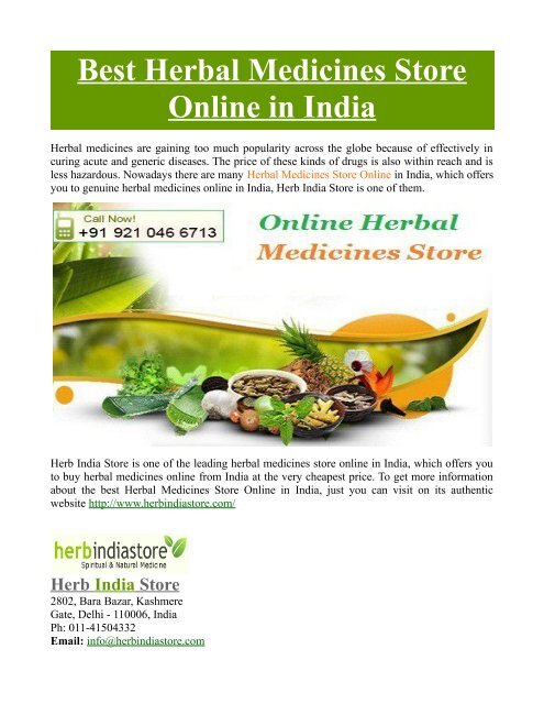 Best Herbal Medicines Store Online in India