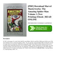 [PDF] Download Marvel Masterworks The Amazing Spider-Man Volume 1 (New Printing) Ebook READ ONLINE
