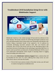 Troubleshoot 2018 Installation Setup Error With Bitdefender Support