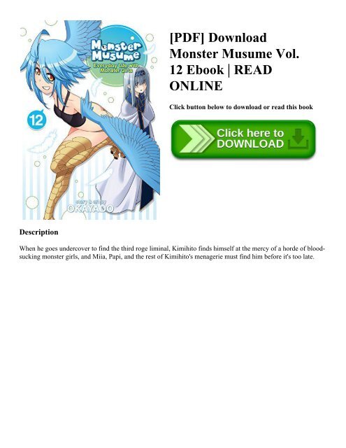 [PDF] Download Monster Musume Vol. 12 Ebook | READ ONLINE