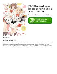 [PDF] Download Kase-san and an Apron Ebook | READ ONLINE