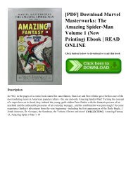 [PDF] Download Marvel Masterworks: The Amazing Spider-Man Volume 1 (New Printing) Ebook | READ ONLINE