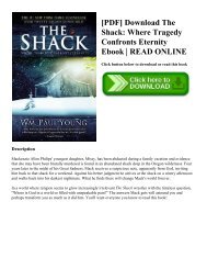 [PDF] Download The Shack: Where Tragedy Confronts Eternity Ebook | READ ONLINE