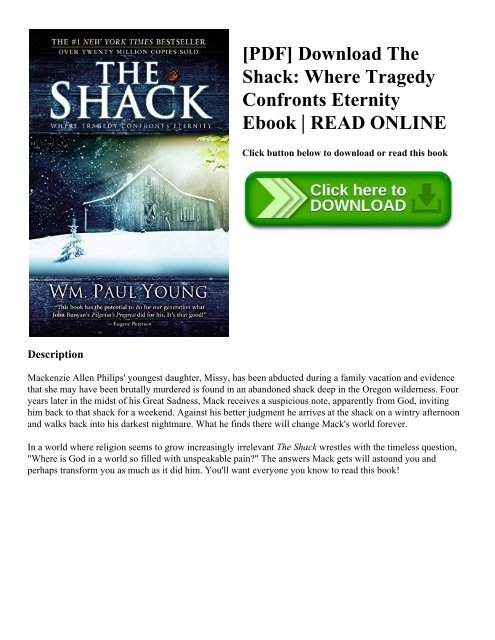 [PDF] Download The Shack: Where Tragedy Confronts Eternity Ebook | READ ONLINE