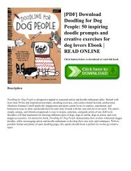 [PDF] Download Doodling for Dog People: 50 inspiring doodle prompts and creative exercises for dog lovers Ebook | READ ONLINE