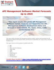 API Management Software Market Forecasts Up to 2025