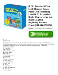 [PDF] Download First Little Readers Parent Pack: Guided Reading Level B: 25 Irresistible Books That Are Just the Right Level for Beginning Readers Ebook | READ ONLINE