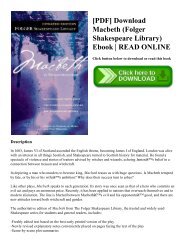 [PDF] Download Macbeth (Folger Shakespeare Library) Ebook | READ ONLINE
