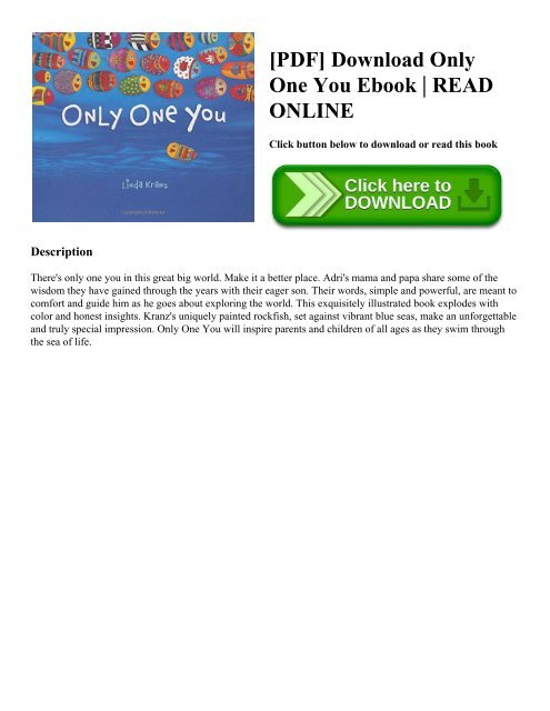 [PDF] Download Only One You Ebook | READ ONLINE