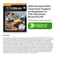 [PDF] Download OSHA Construction Standards and Regulations (29 CFR 1926) Ebook | READ ONLINE