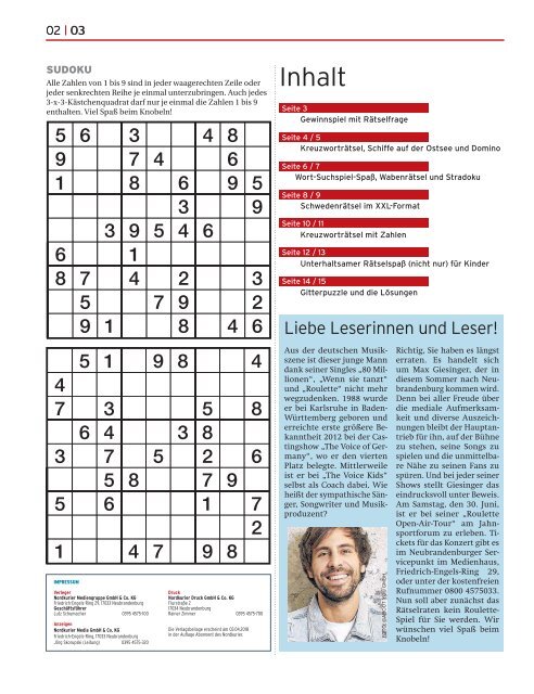 Rätselkurier April