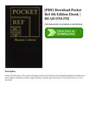 [PDF] Download Pocket Ref 4th Edition Ebook | READ ONLINE