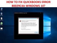 HOW TO FIX QUICKBOOKS ERROR 80029C4A WINDOWS 10