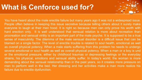 PROVE YOUR WORTH OF MANHOOD IN BEDROOM BY TAKING CENFORCE