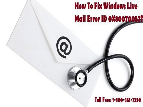 1-800-361-7250 | Fix Windows Live Mail Error ID 0X80070057