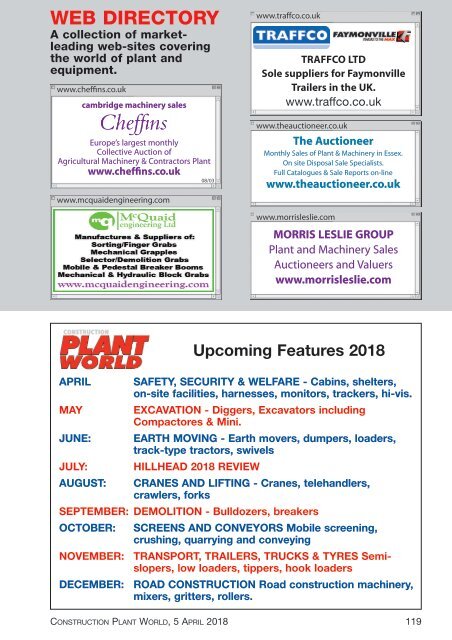 Construction Plant World 5th April 2018