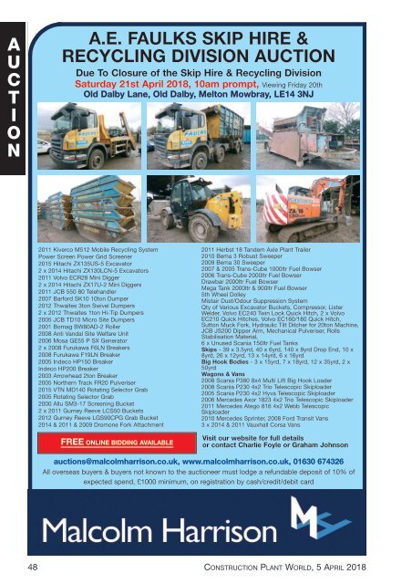 Construction Plant World 5th April 2018