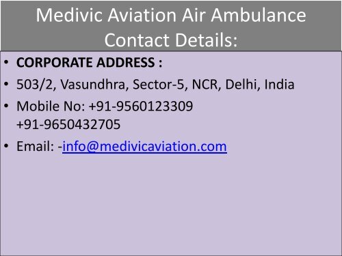 Need Emergency Air Ambulance Services in Aurangabad with Doctor Facility
