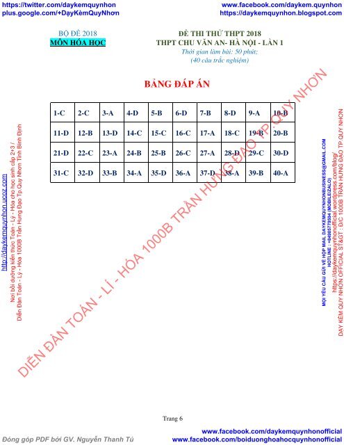 Bộ đề thi thử THPT QG 2018 Các môn TOÁN - LÍ - HÓA Các trường THPT Cả nước CÓ HƯỚNG DẪN GIẢI (Lần 5) [DC03042018]