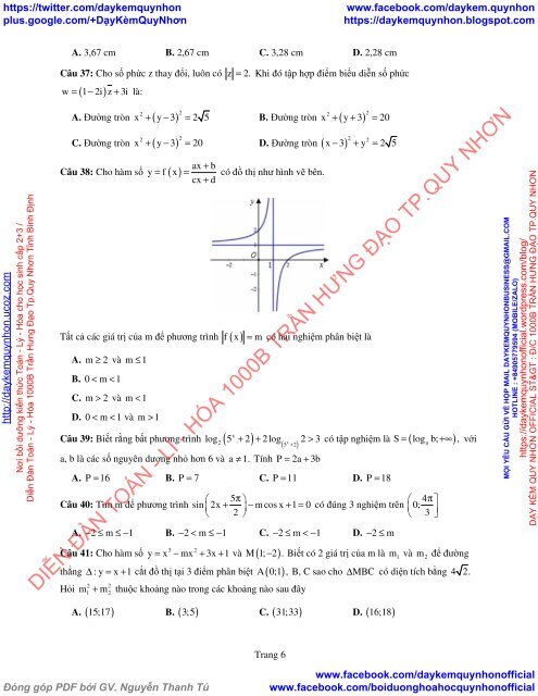 Bộ đề thi thử THPT QG 2018 Các môn TOÁN - LÍ - HÓA Các trường THPT Cả nước CÓ HƯỚNG DẪN GIẢI (Lần 5) [DC03042018]