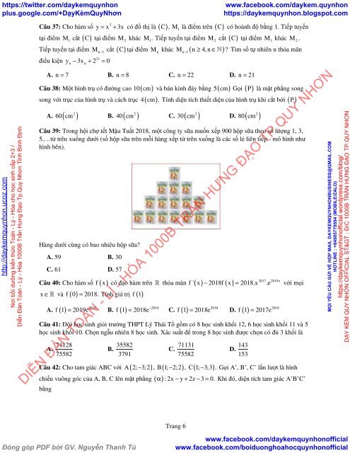 Bộ đề thi thử THPT QG 2018 Các môn TOÁN - LÍ - HÓA Các trường THPT Cả nước CÓ HƯỚNG DẪN GIẢI (Lần 5) [DC03042018]