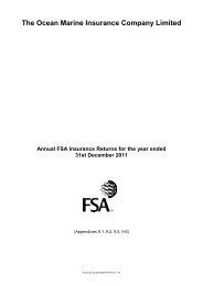 The Ocean Marine Insurance Company Limited - FSA returns ... - Aviva