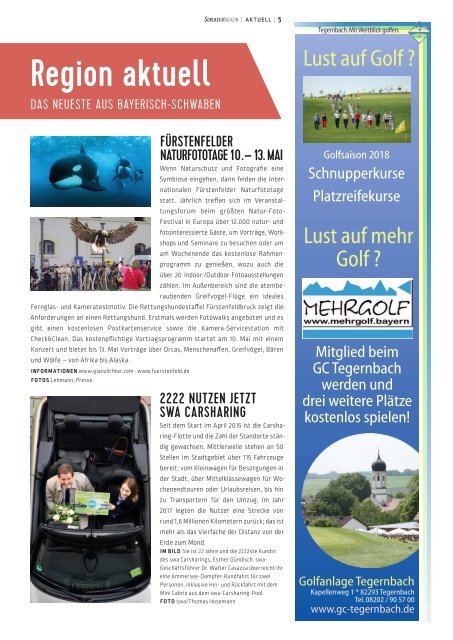 SchlossMagazin Bayerisch-Schwaben April 2018