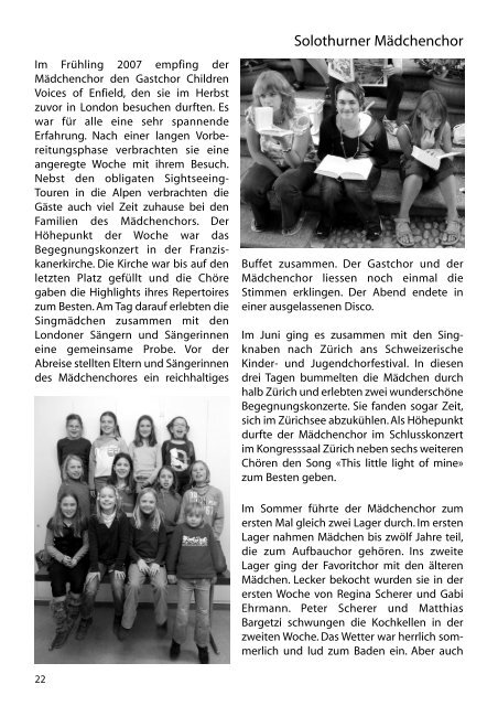 Bulletin 2008 - Solothurner Singknaben