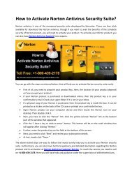 How to Activate Norton Antivirus Security Suite?