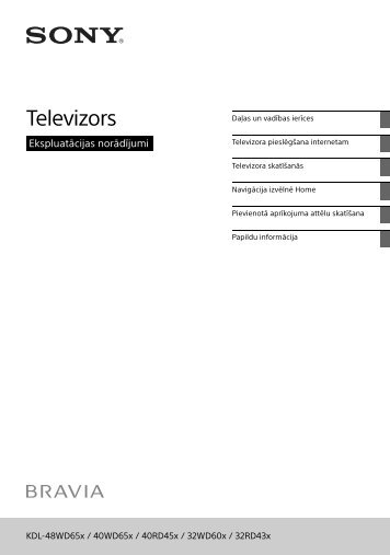 Sony KDL-32RD433 - KDL-32RD433 Mode d'emploi Letton