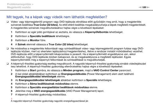 Sony VPCSE2F1E - VPCSE2F1E Mode d'emploi Hongrois