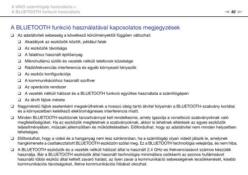 Sony VPCSE2F1E - VPCSE2F1E Mode d'emploi Hongrois