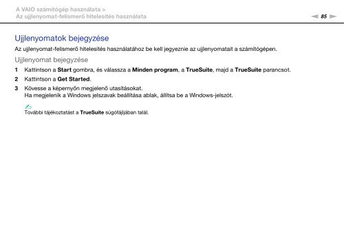 Sony VPCSE2F1E - VPCSE2F1E Mode d'emploi Hongrois