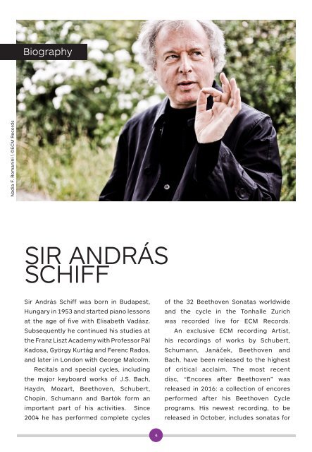 CAMA's Masterseries presents Sir András Schiff, piano / April 12, 2018 / Lobero Theatre, Santa Barbara