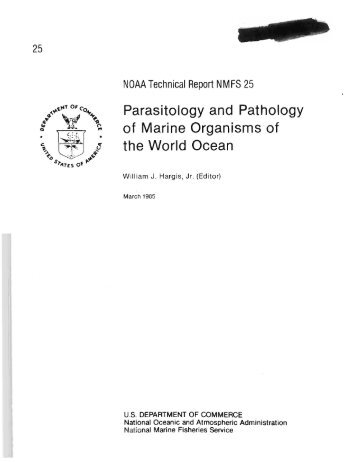 Parasitology and Pathology of Marine Organisms of the World Ocean