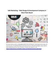 Salk Marketing – Web Design & Development Company in West Palm Beach