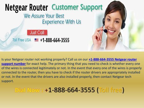 Netgear Router Customer Care Number +1-888-664-3555